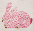 Pink Herend Mini Crouching Bunny