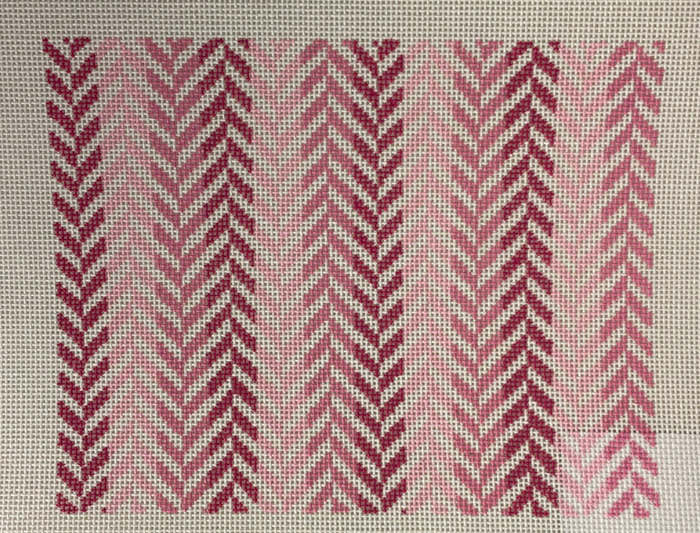 Pink Herringbone Clutch