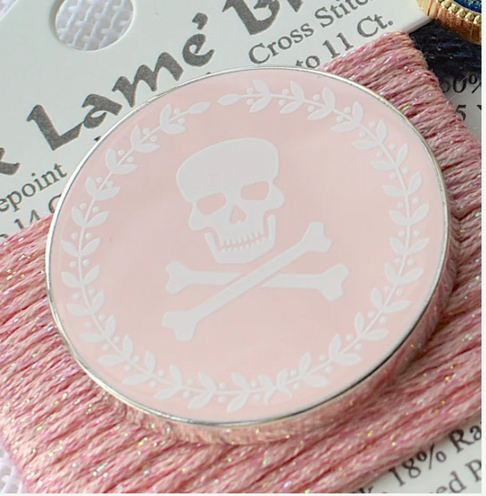 Pink Jolly Roger Skull & Crossbones Needle Minder
