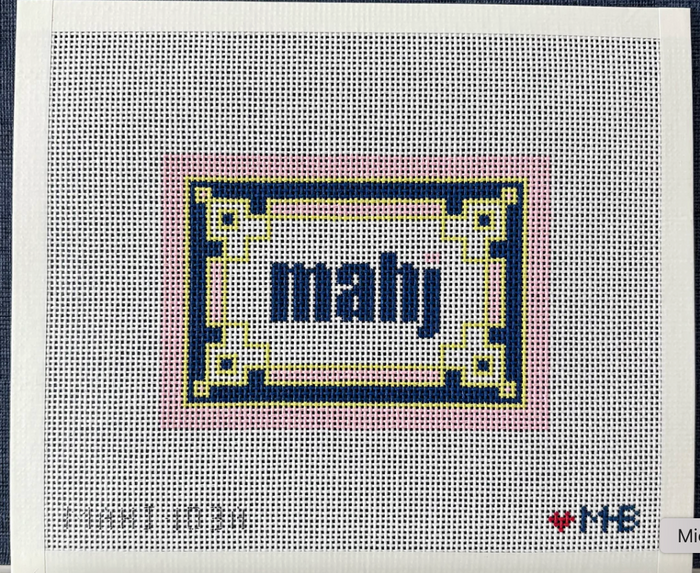 Pink Navy Citron Key Corner Mahjong Insert