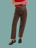 Pleaser High Rise Wide Ankle - Desert Zebra
