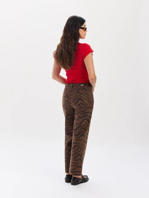 Pleaser High Rise Wide Ankle - Desert Zebra