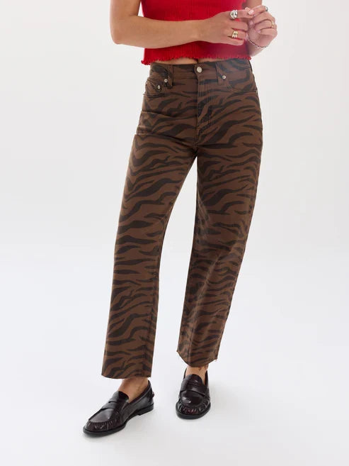 Pleaser High Rise Wide Ankle - Desert Zebra