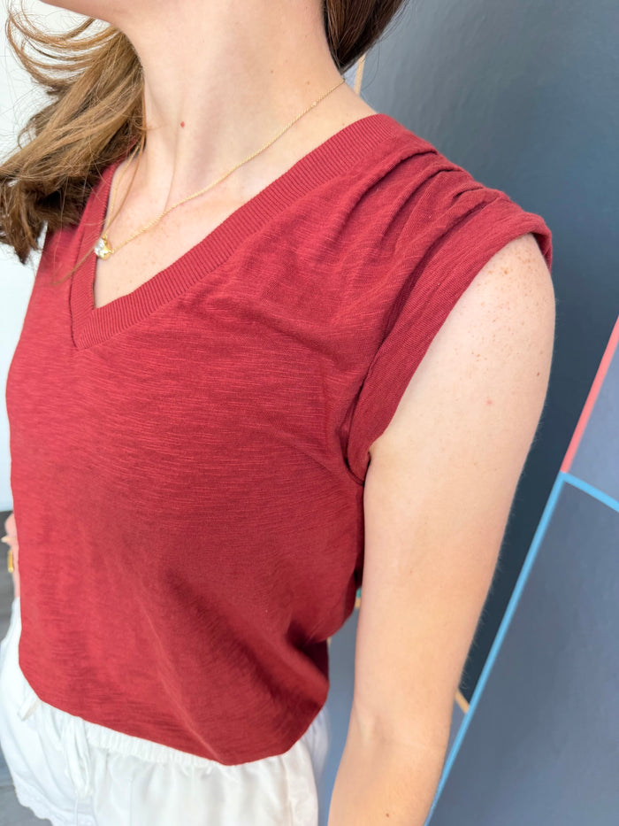 Pleated Muscle Tank