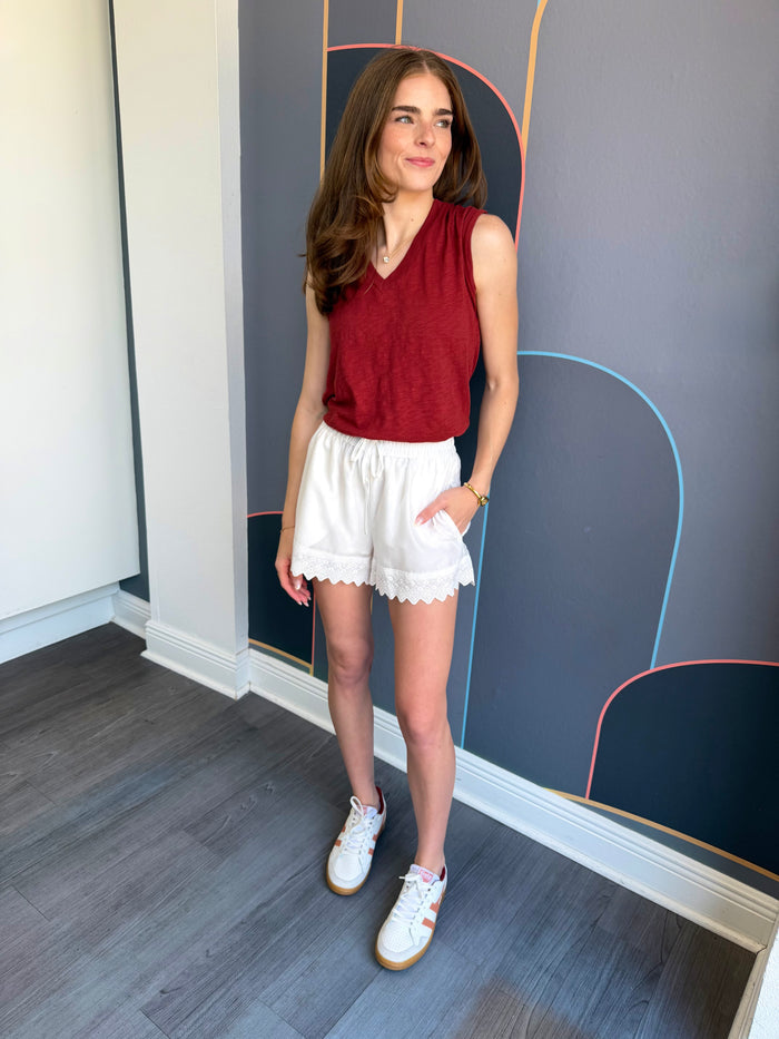 Pleated Muscle Tank