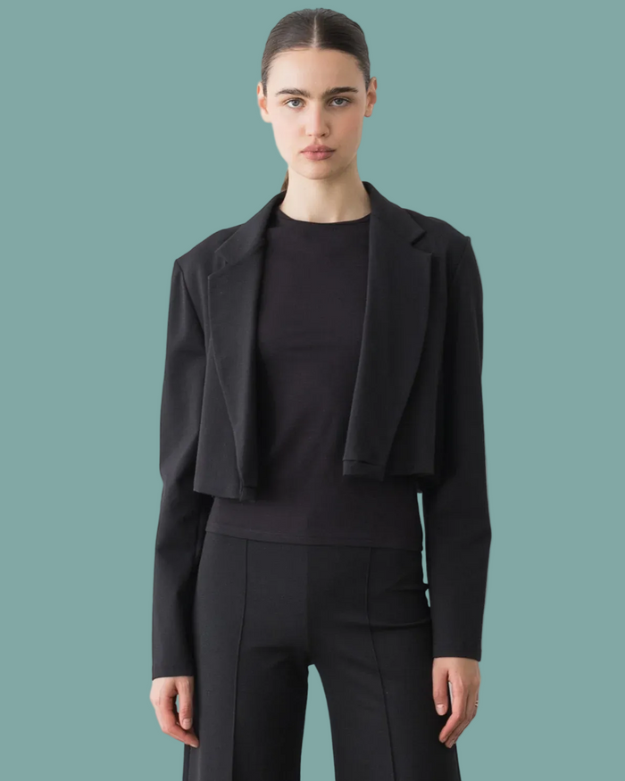 Ponte Knit Boxy Blazer