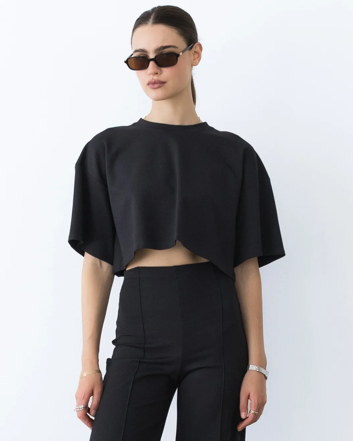 Ponte Knit Crop Top