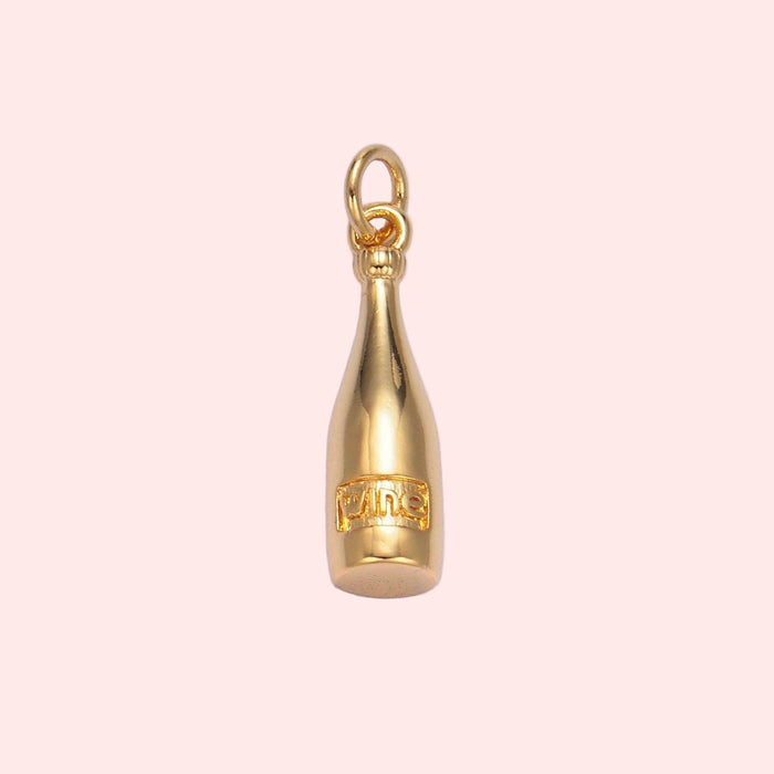 Pop the Bubbly Charm – Mini Gold Bottle 🍾✨