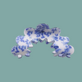 Porcelain Print Hair Claw Clips