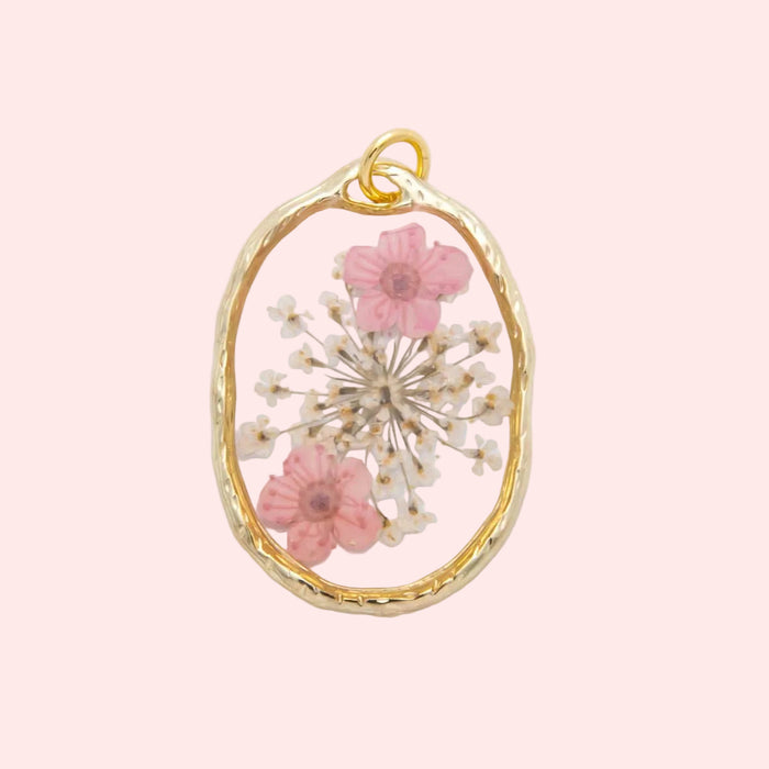 Pressed Wildflower Charm