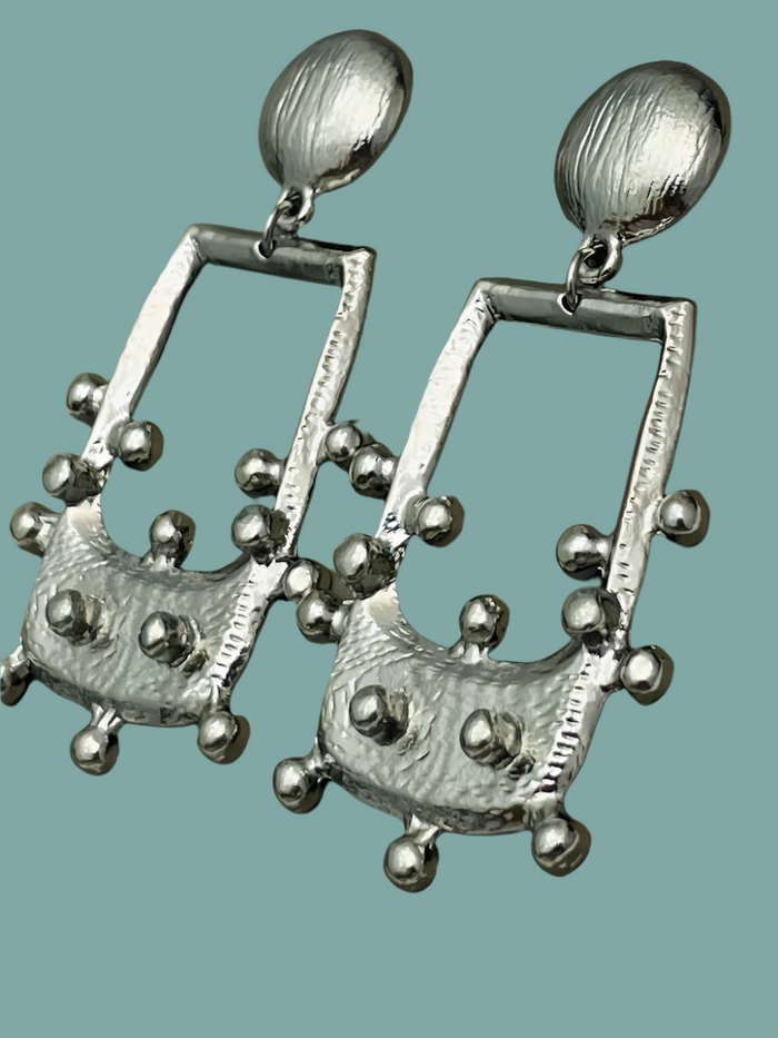 Prickly Pear Earrings - Silver