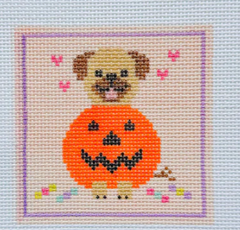 Pug in a Pumpkin