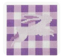 Purple Bunny Gingham Square