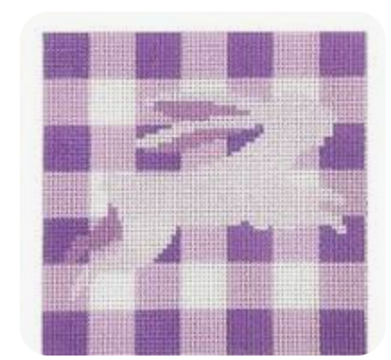 Purple Bunny Gingham Square