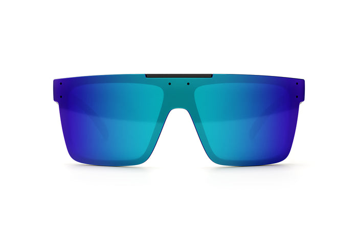 Heat Wave Visual Quatro Sunglasses with black frame, Chevy Truck print arms and Galaxy lens.