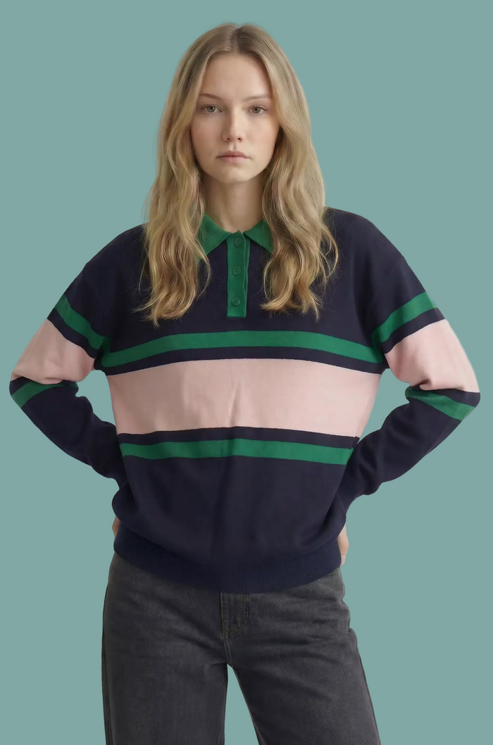 Radiohead Striped Polo Sweater