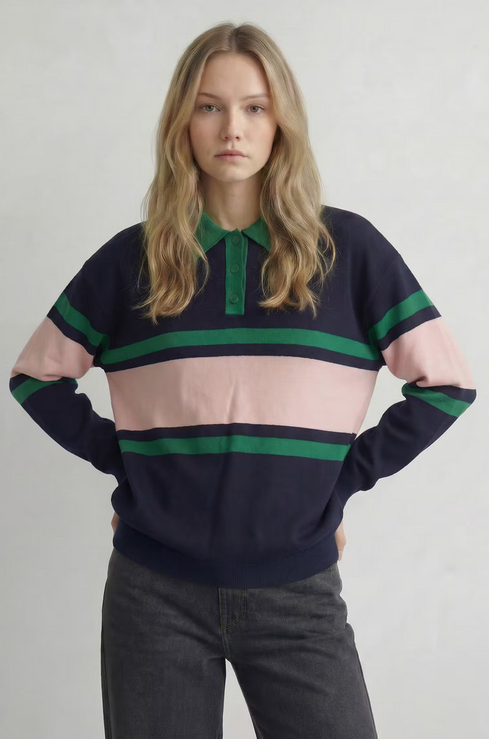 Radiohead Striped Polo Sweater