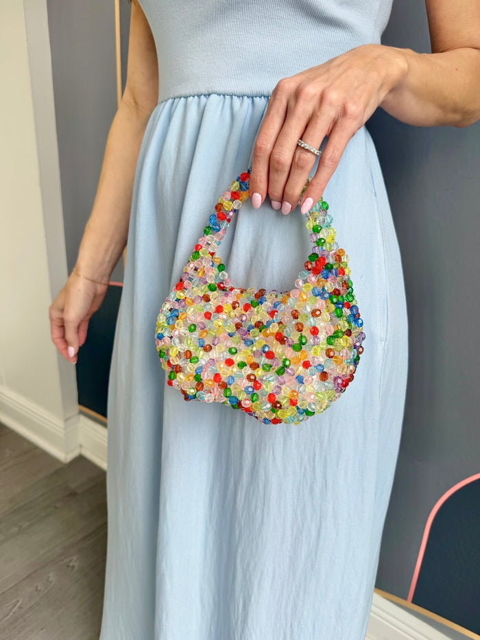 Rainbow Beaded Mini Bag