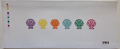 Rainbow Seashell Keychain Key Fob