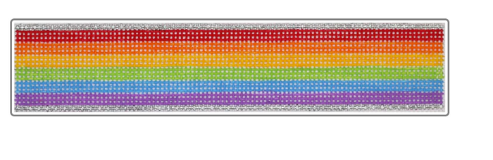 Rainbow Stripes Key Fob