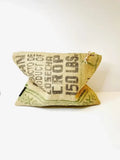 Recycled Burlap Oversized Clutch red print only