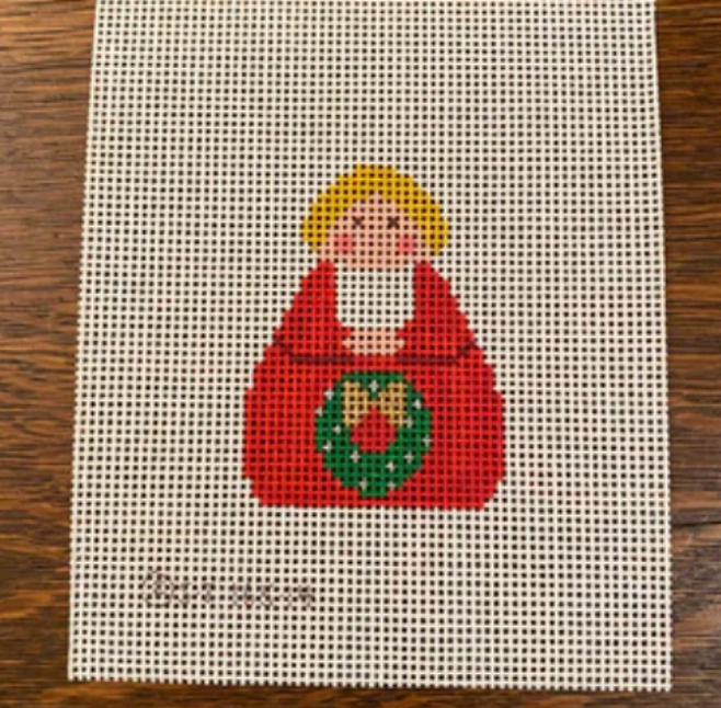 Red Angel Green Wreath