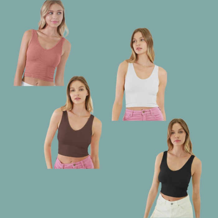 Reversible Ribbed Crop Top
