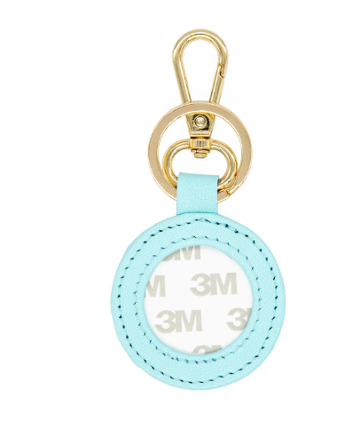 Round Leather Key Fob