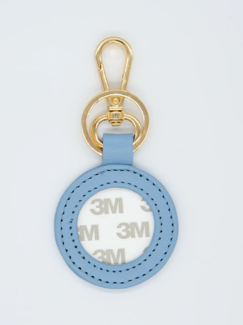 Round Leather Key Fob