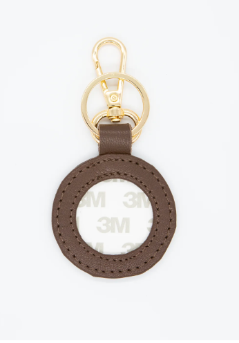 Round Leather Key Fob