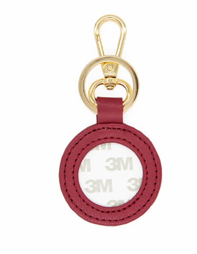 Round Leather Key Fob