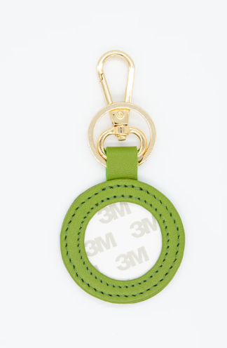 Round Leather Key Fob