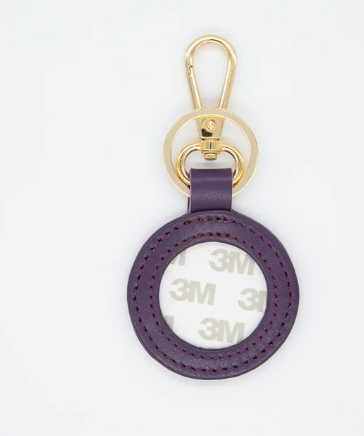 Round Leather Key Fob
