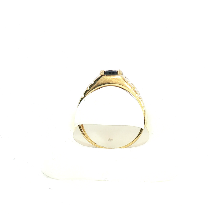 Royal Blue Gem Ring in Yellow Gold