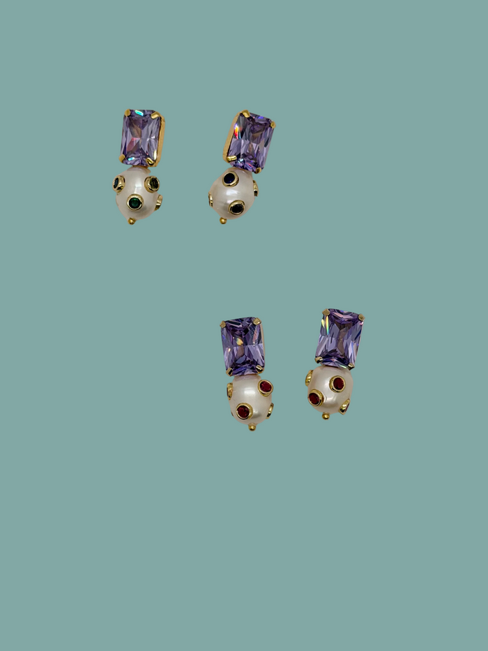 Royal Pearl Earring - Lavender