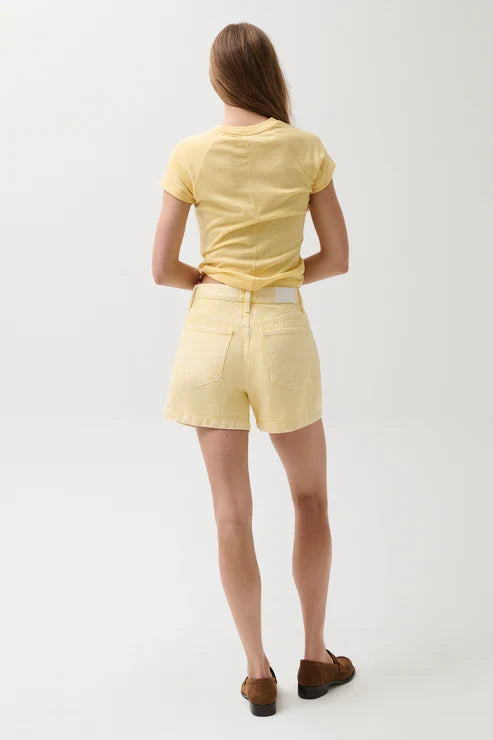 Saige High Rise A-Line Short - Yellow