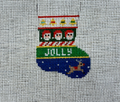 Santa Stripe Stocking Ornament
