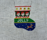 Santa Stripe Stocking Ornament