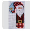 Santa with Present Candy Cane