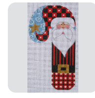 Santa with Present Candy Cane