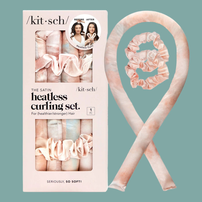 Satin Heatless Curling Set - Sunset Tie Dye