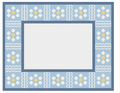 Scallop Daisy Frame Blue
