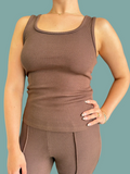 Scoop Neck Tank - Mocha