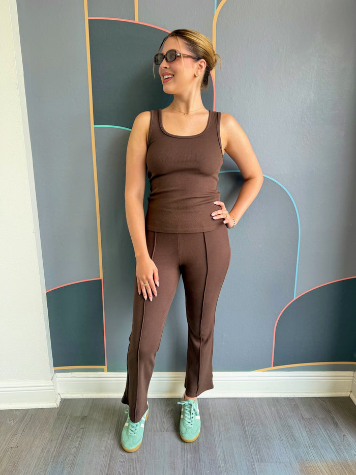 Scoop Neck Tank - Mocha