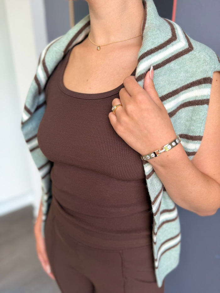 Scoop Neck Tank - Mocha