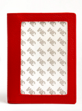 Self Finishing Passport Cover- Pebble Leather Red