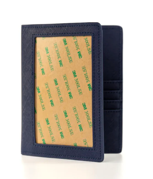 Self Finishing Passport Cover-Navy