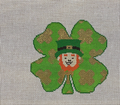 Shamrock and Leprechaun Ornament