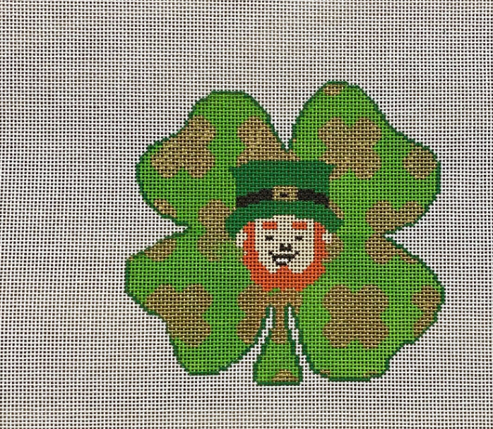 Shamrock and Leprechaun Ornament