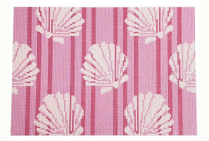 Shells/Stripes Clutch Pink